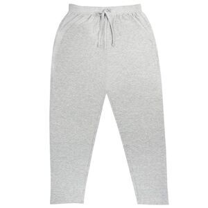 Mens Plain Straight Leg Lounge Pants / Grey Marl